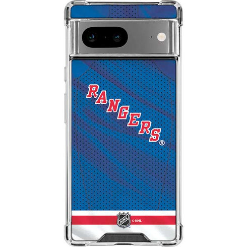 NHL New York Rangers Home Jersey Google Pixel 8 Clear Case